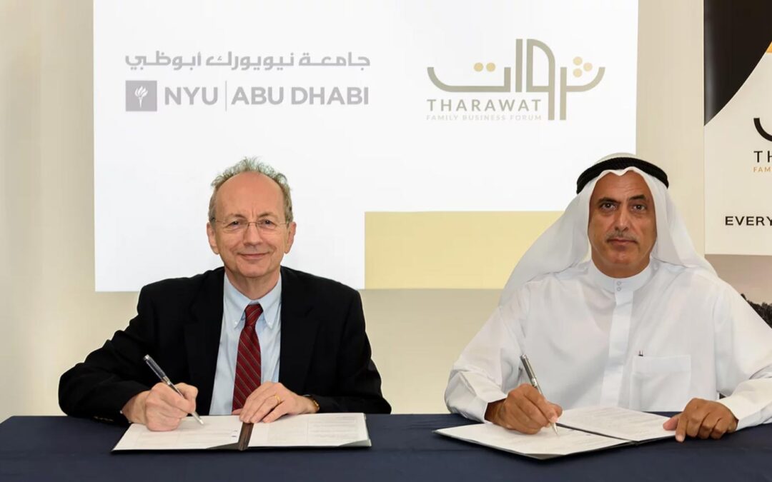 NYU Abu Dhabi and Tharawat Family Business Forum sign a Memorandum of Understanding